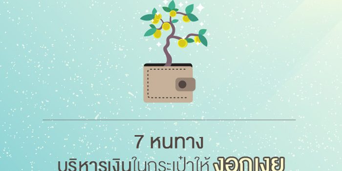 7 หนทาง บริหารเงิน ในกระเป๋าให้งอกเงย 7 หนทาง บริหารเงิน ในกระเป๋าให้งอกเงย