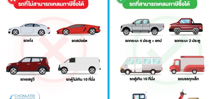 รถแบบไหนบ้างที่สามารถเคลมภาษีซื้อได้บ้าง